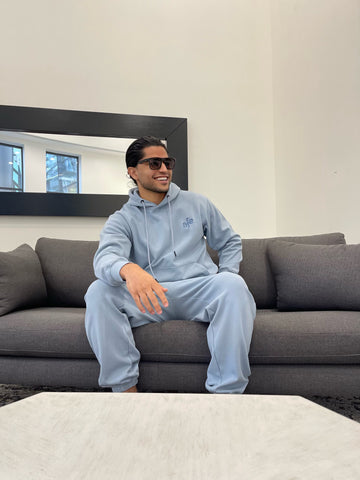 AFE Velvet Sweatpants - Sky Blue
